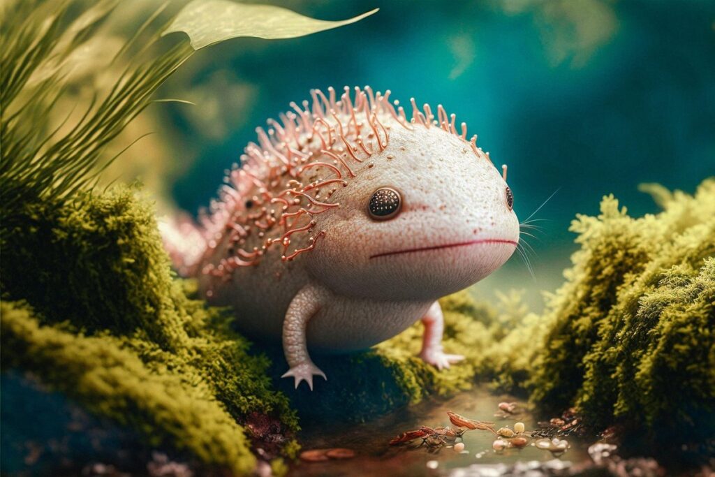 axanthic axolotl